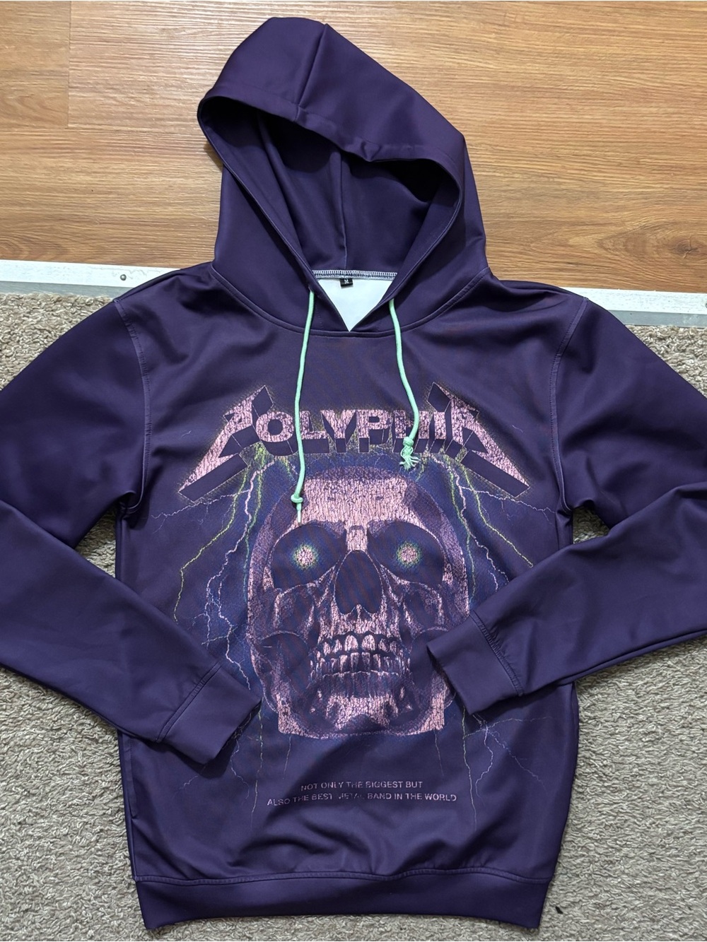 Polyphia Men’s Md Purple Graphic Skull Hoodie Sweatshirt - Unbranded